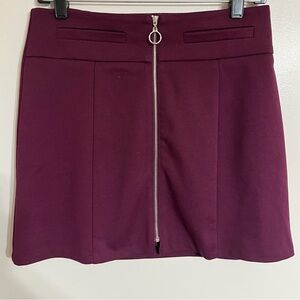 Women’s Candies‎ Full Zip Burgundy Mini Skirt Size Small 90’s Y2K